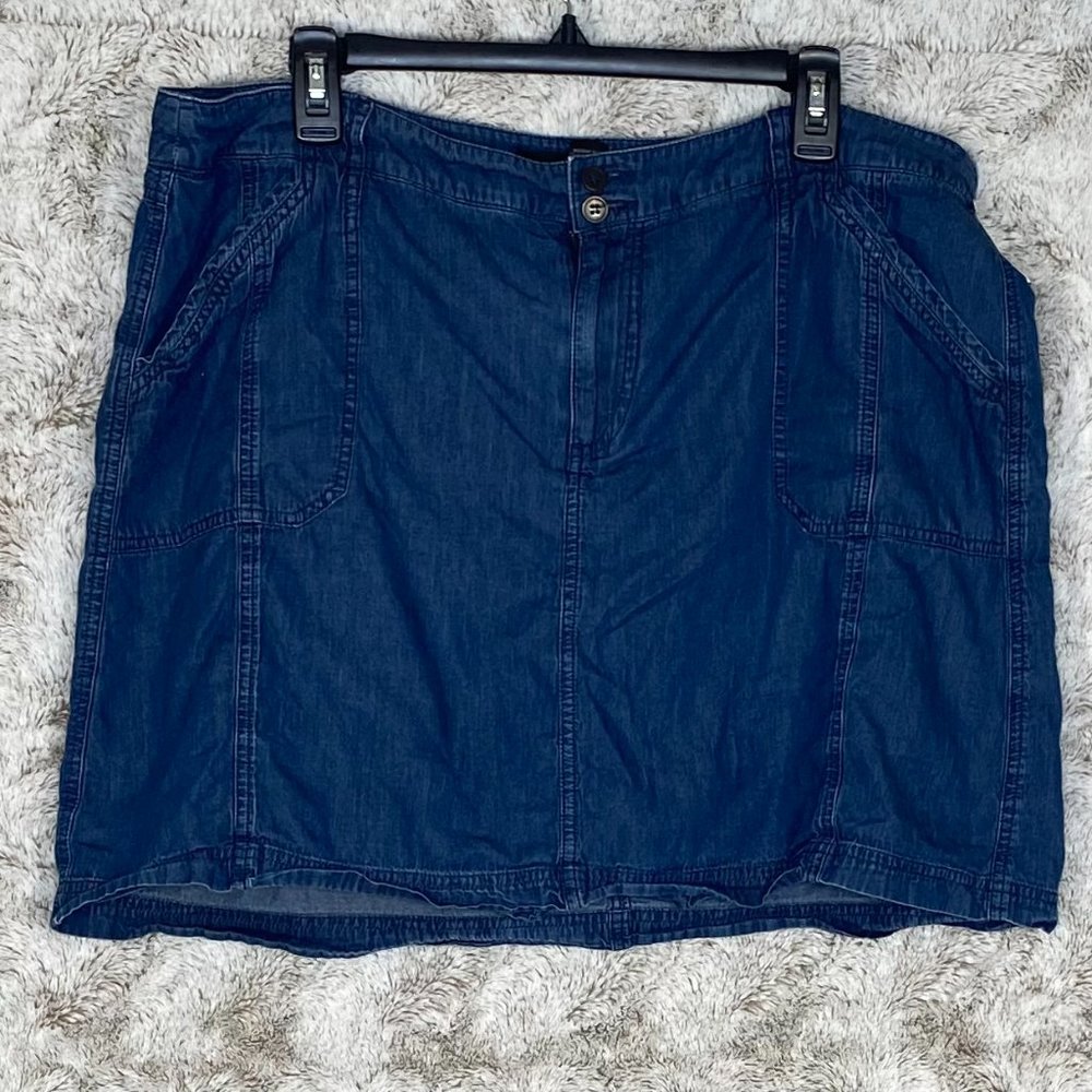 Venezia Denim Skirt Women's Skort Size 18 Mini - Picture 2 of 11